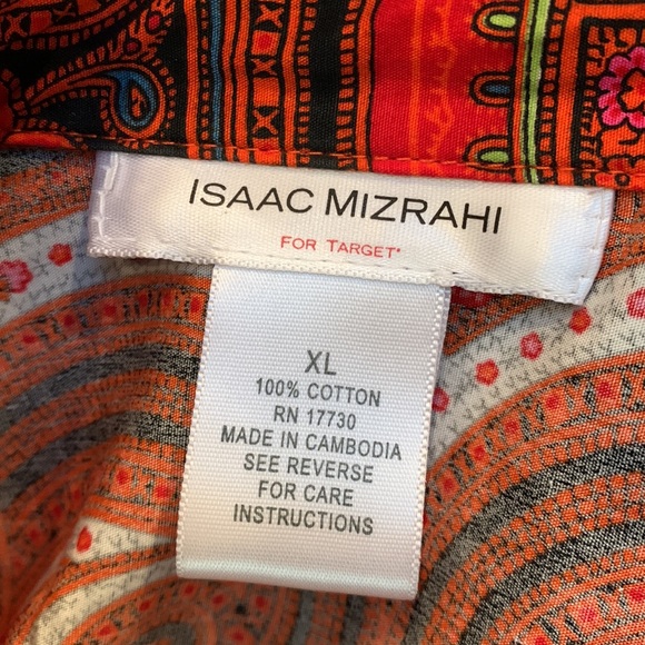 Isaac Mizrahi for Target Paisley Print Button Down Shirt NWOT - Picture 7 of 7